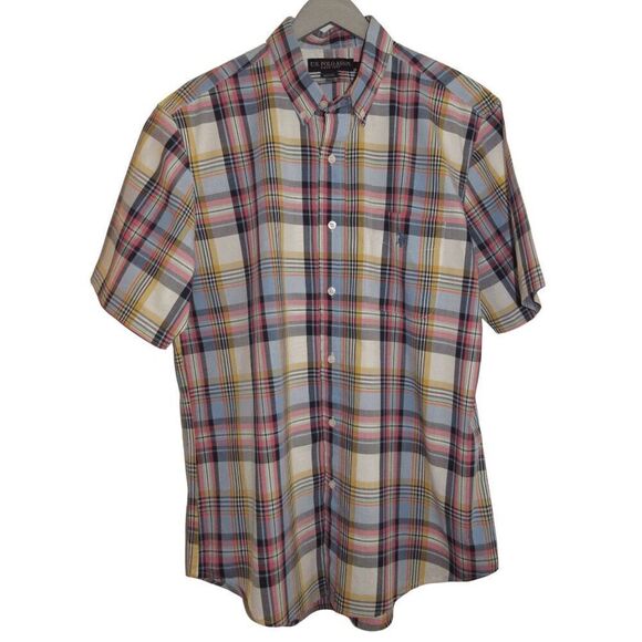 U.S. Polo Assn. Other - U.S. Polo Assn. Short Sleeve Plaid Button Up Shirt Sz L‎